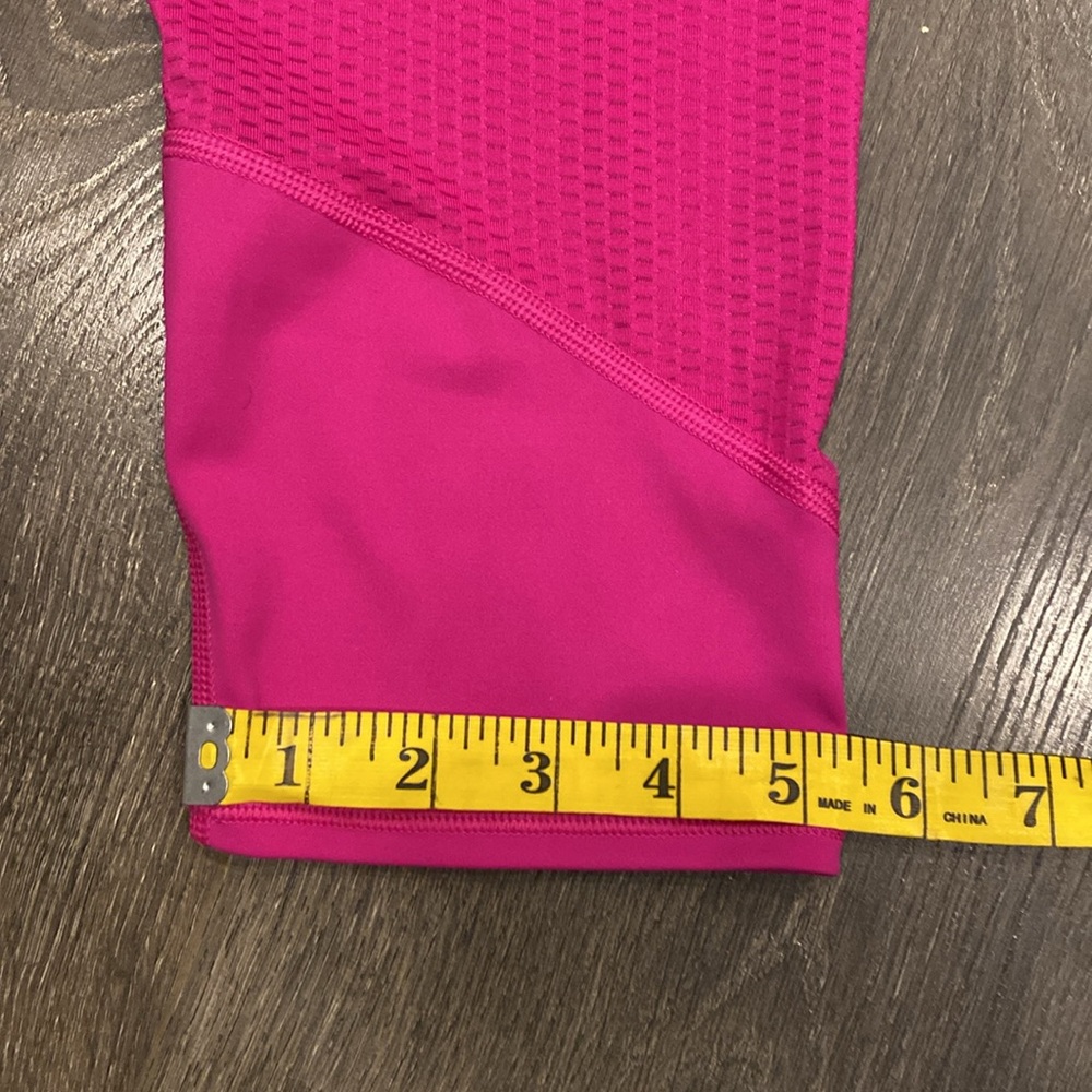 Athleta Mesh Capri color bright pink women size Small New with tags - Picture 8 of 8
